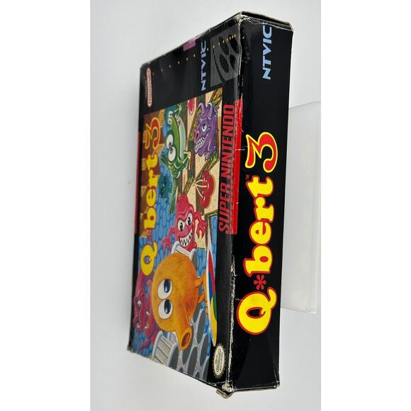 Qbert 3 SNES Super Nintendo Box Manual  Inserts CIB Tested - Picture 9 of 11